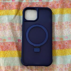 Blue Phone Case with Ring Holder